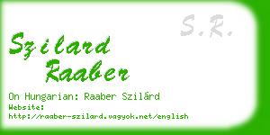 szilard raaber business card