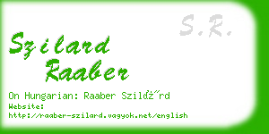 szilard raaber business card